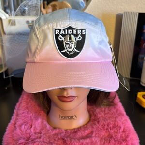 NWT NFL Brand luxury athletic collection Raiders hat with shiny metallic string